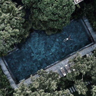 Person in a pool