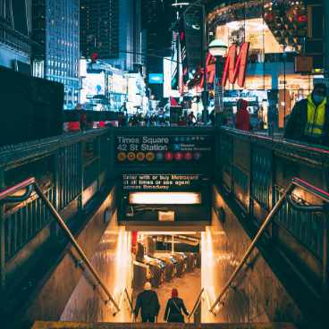 Stairs down to subway